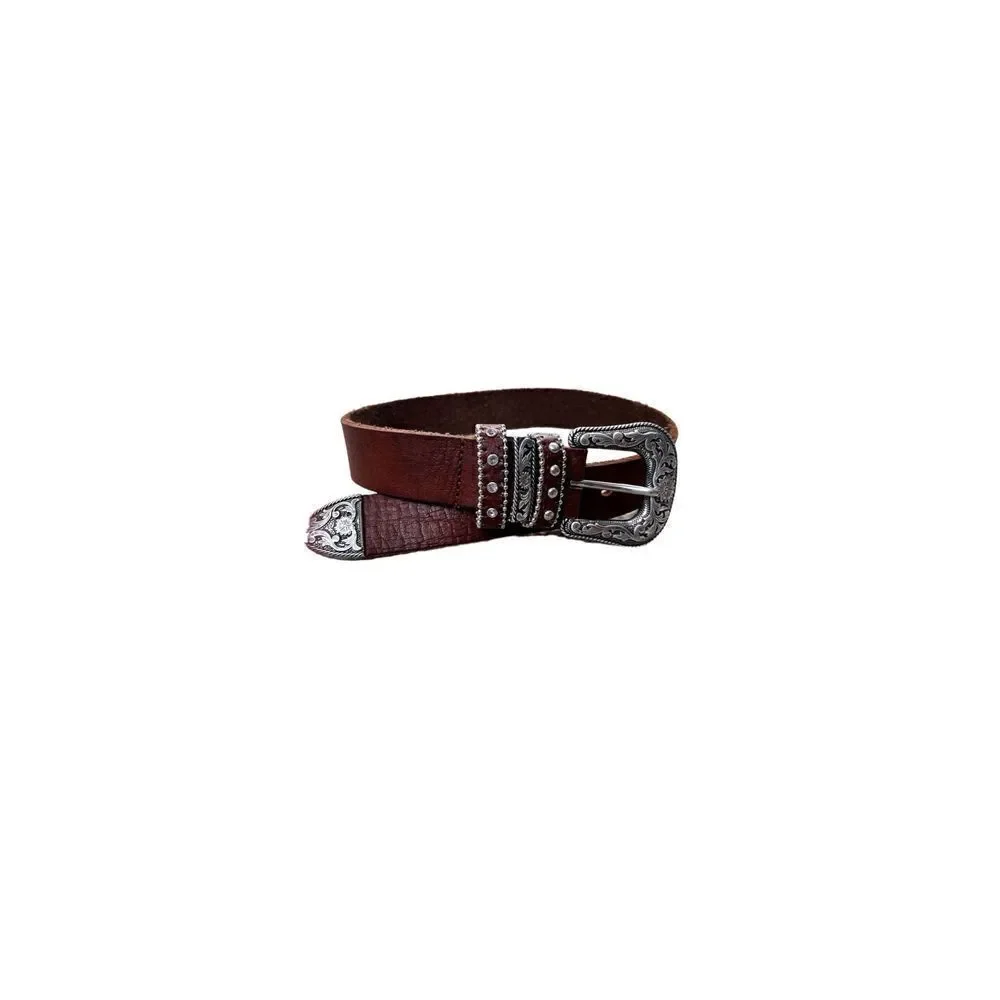 Girls belt silver western size 20